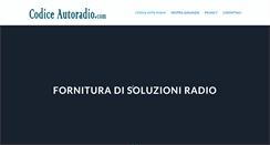 Desktop Screenshot of codiceautoradio.com